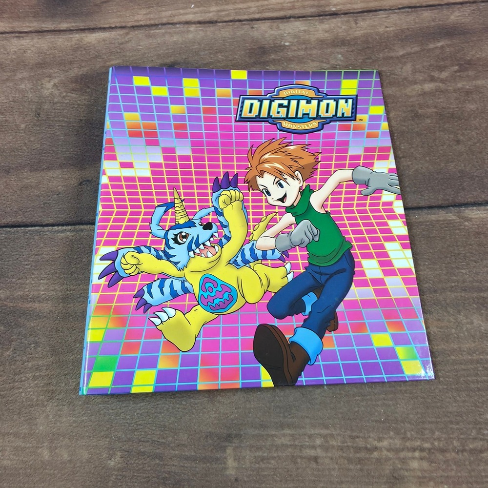 Digimon 3 Ring Binder Matt Gabumon 1999 Blue Good Vintage Anime Collectible